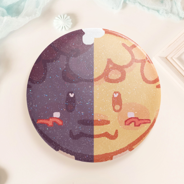 Moonbloom Round Badge (Button Pin)