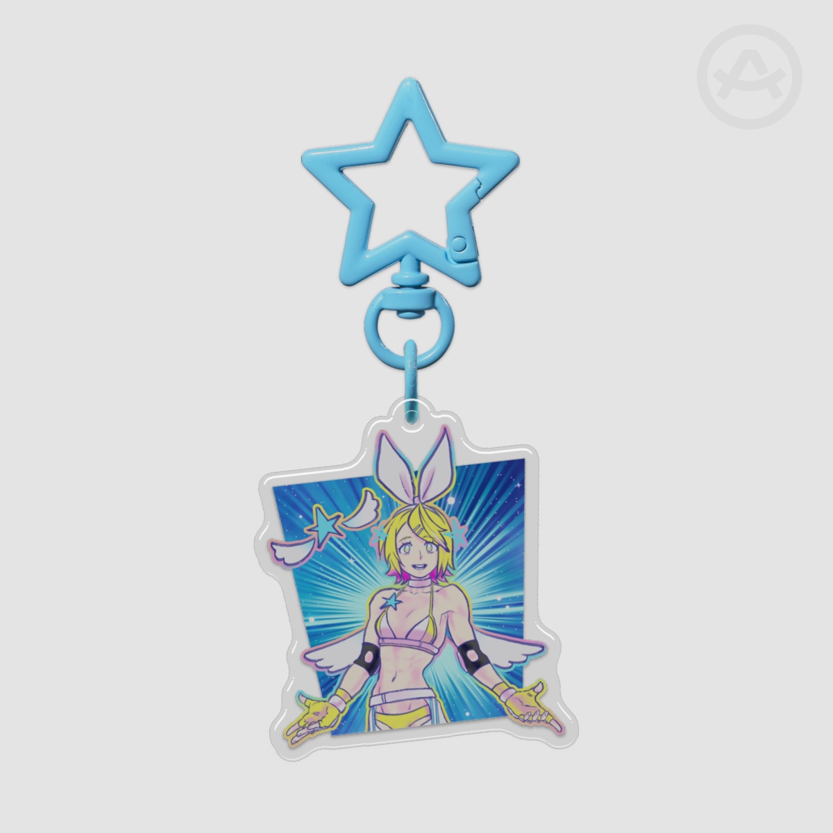 Cutie Kagamine Epoxy Clear Acrylic Keychains