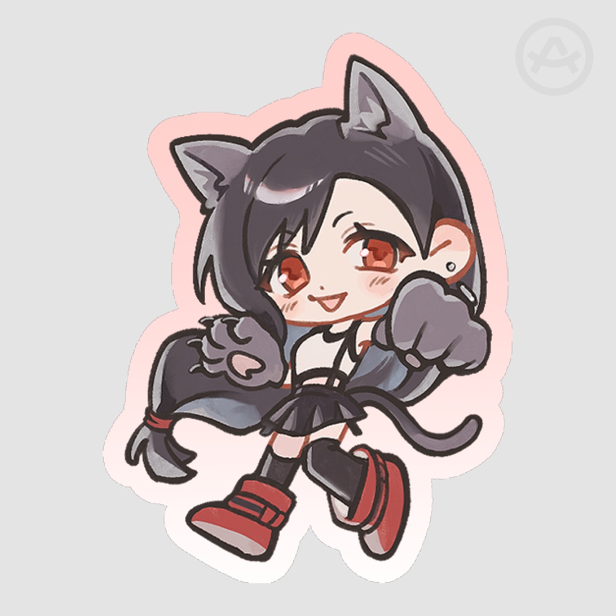 Tifa Lockhart Colored Edge Die Cut Sticker