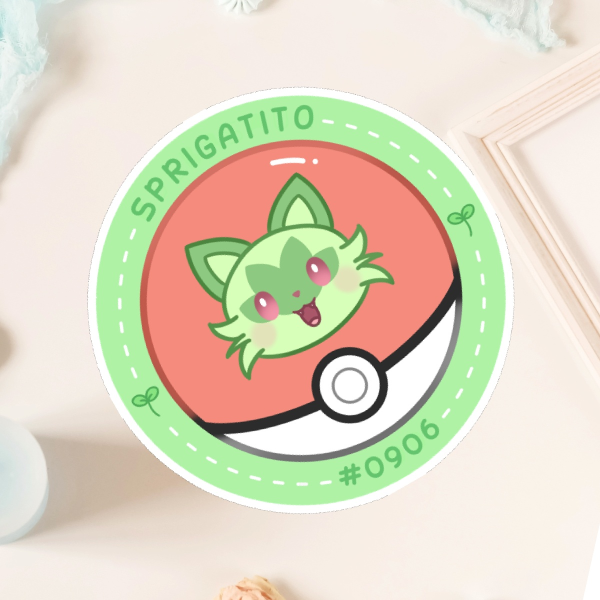 Sprigatito Die Cut Sticker