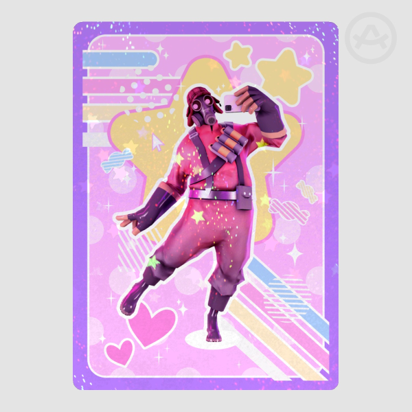 Pyro 2D Digital Pastel 3" Sticker (Sand Star Holo)