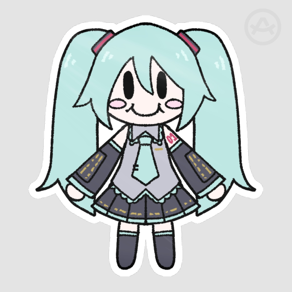 Silly Miku Die Cut Sticker