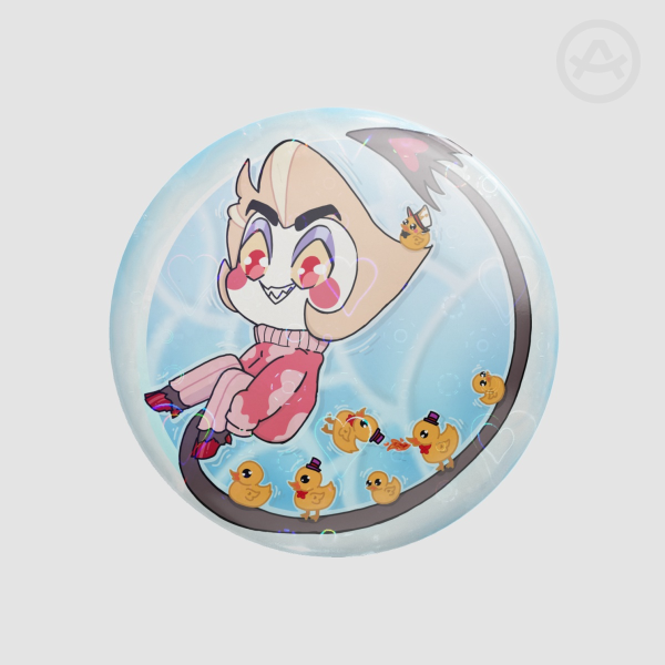 Lucifer and Ducks Round Badges (Button Pins)