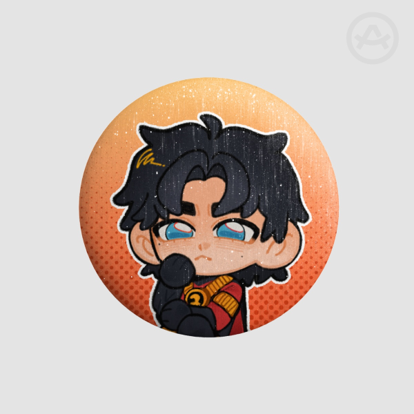 Red Robin Button Pin