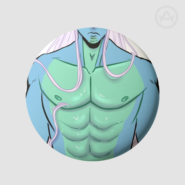Poseidon chest pin