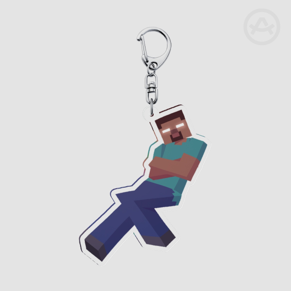 herobrine floating keychain