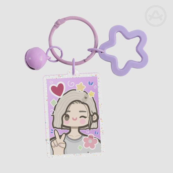 Cutie Grace Ashcroft Resident Evil Requiem Glitter Acrylic Keychain