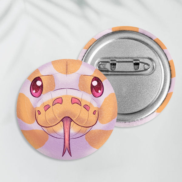 Ball python plush badge