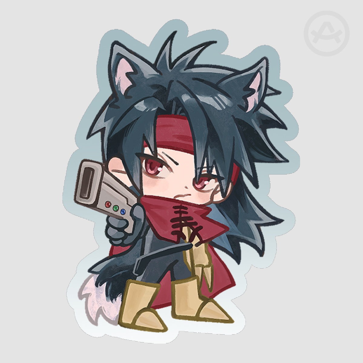 Vincent Colored Edge Die Cut Sticker