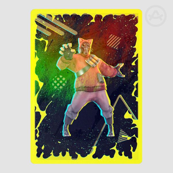Pyro Platinum Cat 3" Sticker (Holo)