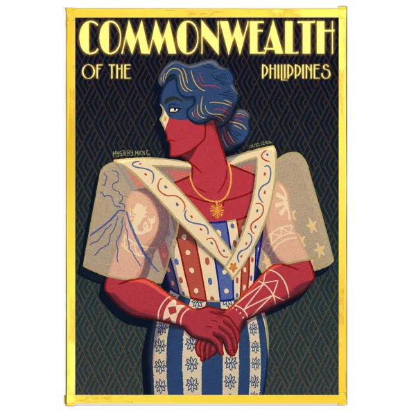 (Countryhumans) Commonwealth Philippines with Gold-edged - 5.8" x8.3"(148x210mm)
