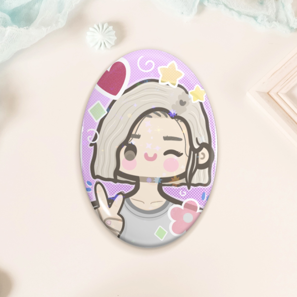 Cutie Grace Ashcroft Resident Evil Requiem Oval Badge