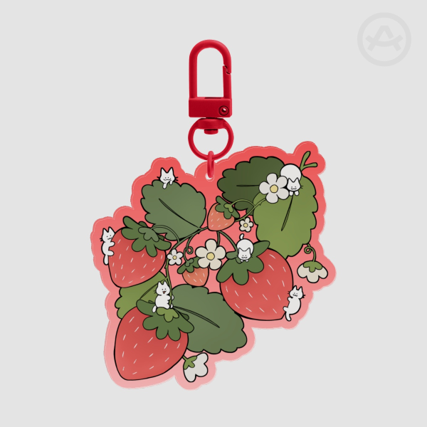 strawberry cats Acrylic Keychain
