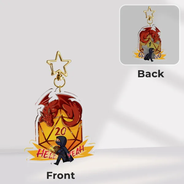 DnD Nat20/Nat1 Keychain