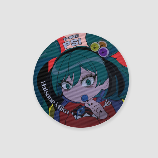 Lenticular Button Pin ~ VOCALOID: Hatsune Miku feat. (r-906) - PSI-lense