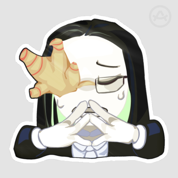 ENA: DREAM BBQ Coral Glasses Colored Edge Die Cut Stickers