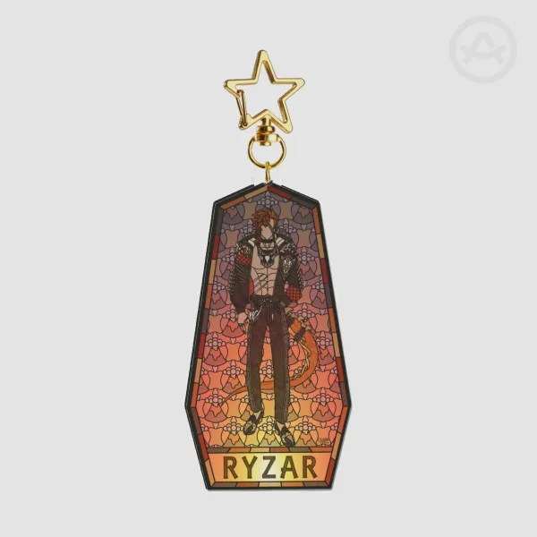 Ryzar Blazenfang OPAQUE Stained Glass Keychain