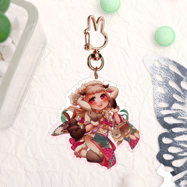 Year of the Rabbit Nene Yashiro - Glitter Acrylic Keychain
