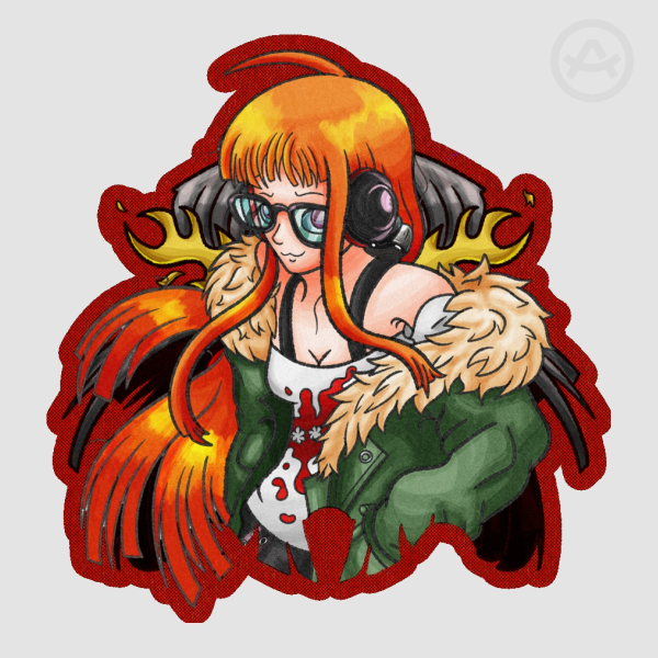 Futaba Sakura Colored Edge Die Cut Stickers