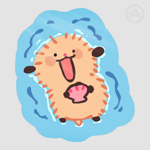 Baby otter glossy sticker