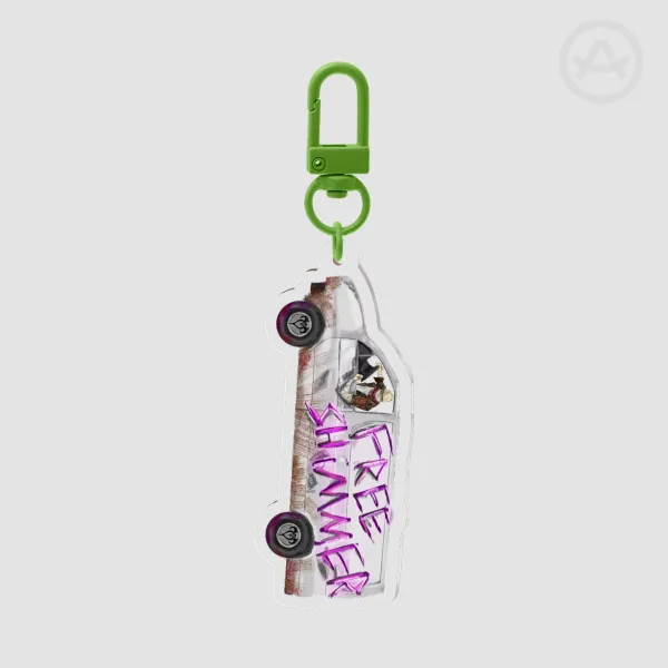 Free shimmer Clear Acrylic Keychains