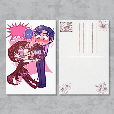 Oleander & Cyrano Postcard [Original Characters]