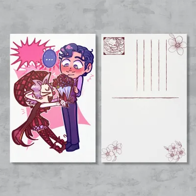 Oleander & Cyrano Postcard [Original Characters]