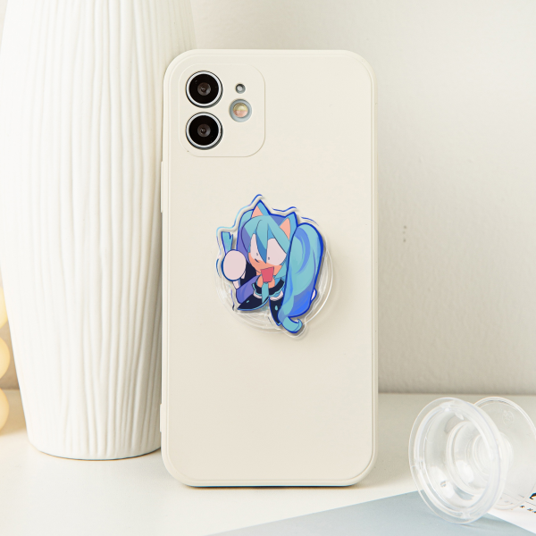 Sonic Miku Acrylic Airbag Phone Holder - 1.96"(50mm), Clear