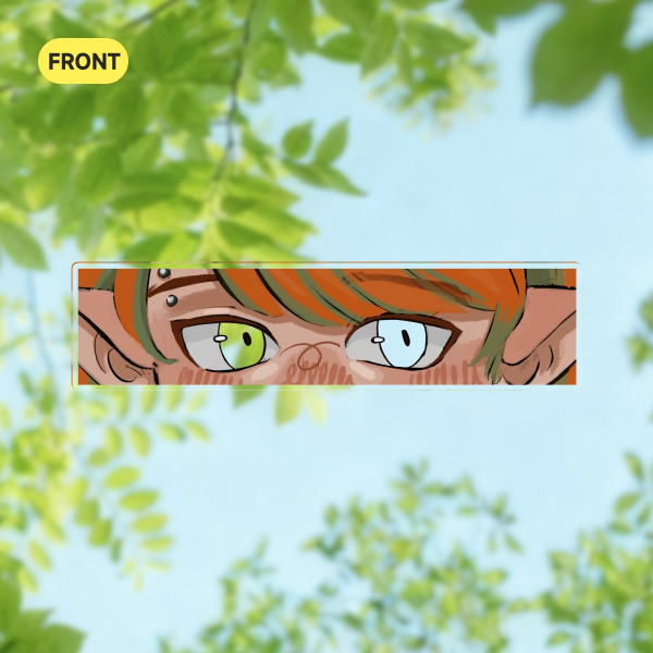 PET Plastic transparent pupils backgroung picture Bookmarks