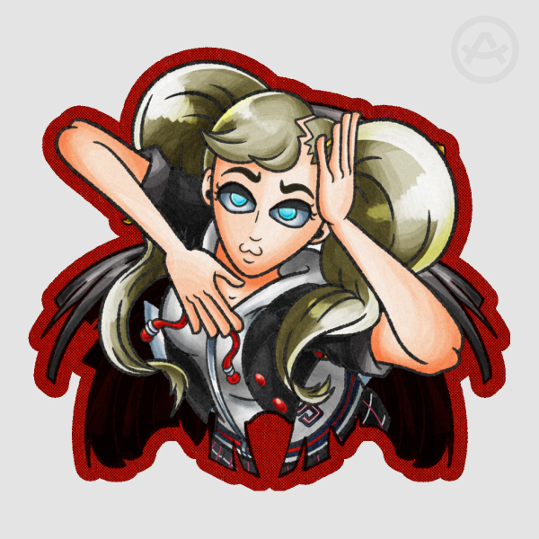 Ann Takamaki Colored Edge Die Cut Stickers