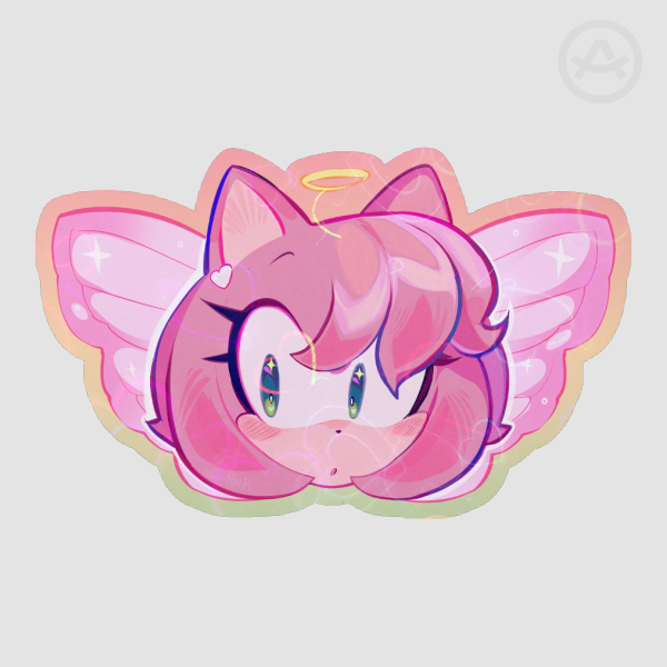 Angel Amy Colored Edge Die Cut Stickers