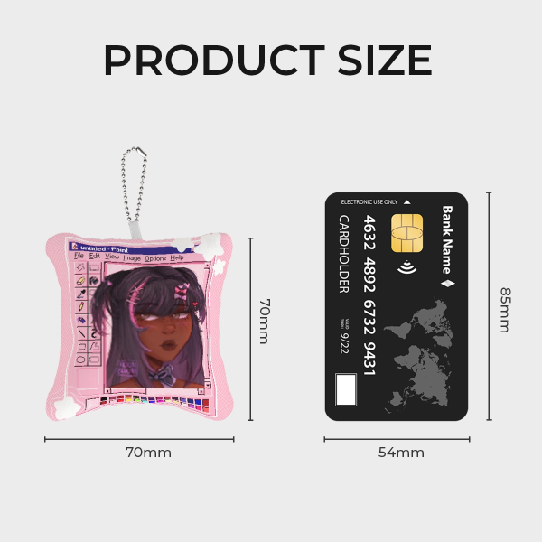 MS Paint Mini Pillow Keychain