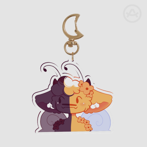 Moonbloom Clear Acrylic Keychain