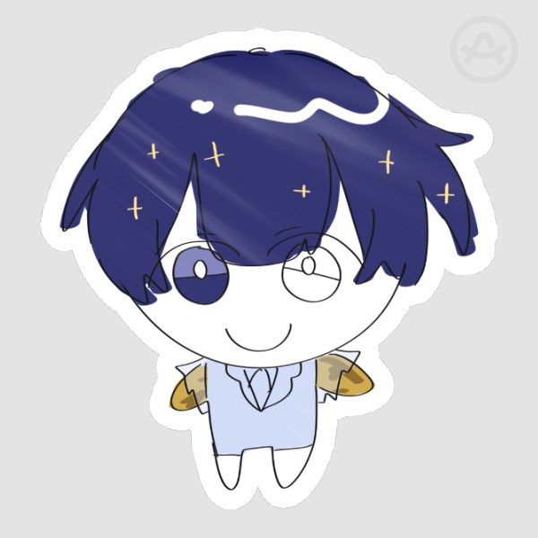 phosphophyllite die cut sticker