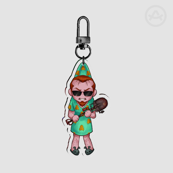 Postal Brain Damaged Dude Keychain