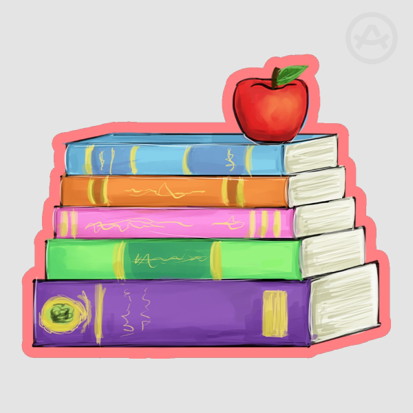 Stack of Books Sticker - Random Collab