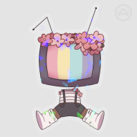Tissue Tele Clear PET Vinyl Die Cut Sticker