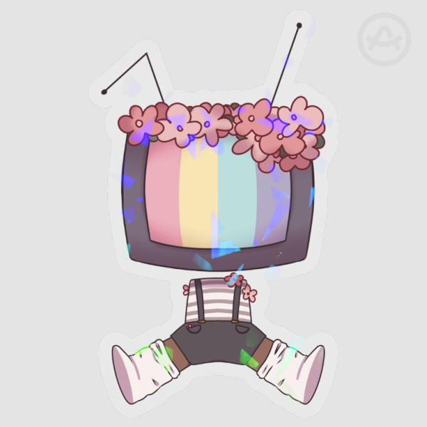 Tissue Tele Clear PET Vinyl Die Cut Sticker