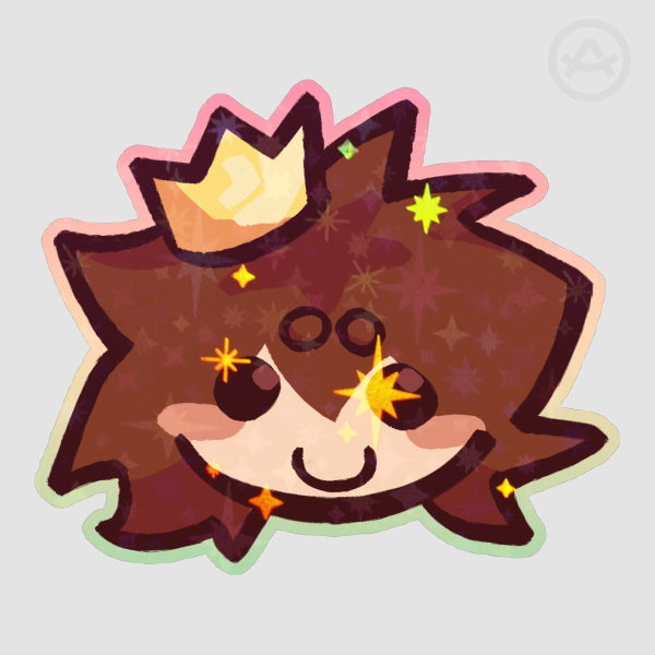 King Colored Edge Die Cut Stickers