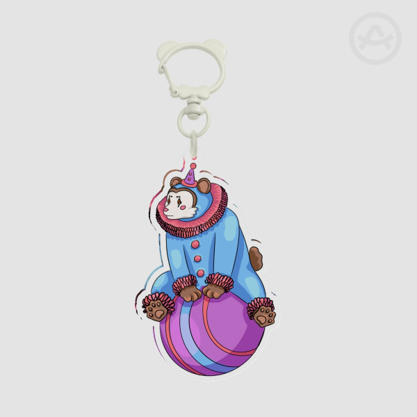 Circus Bear Keychain