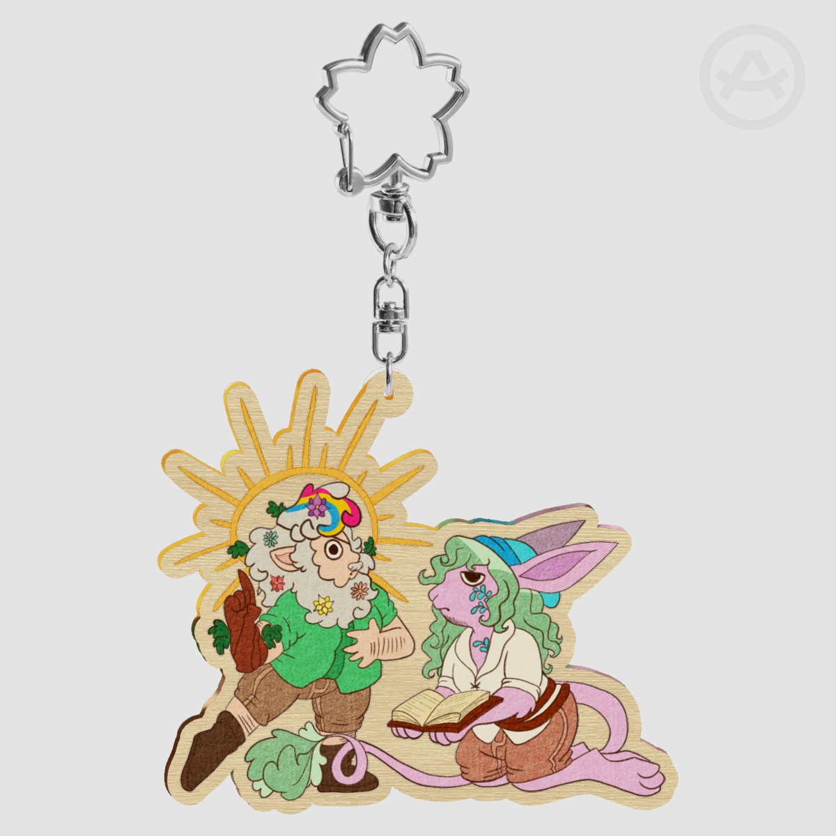 Medieval Merle and Kuo - Wood Keychain