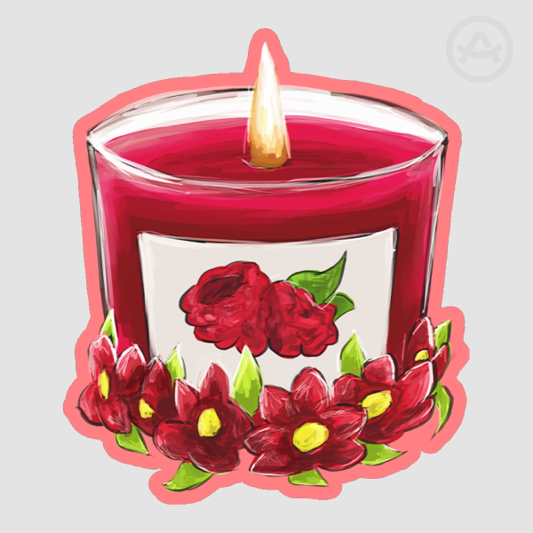 Raspberry Candle Sticker - Random Collab