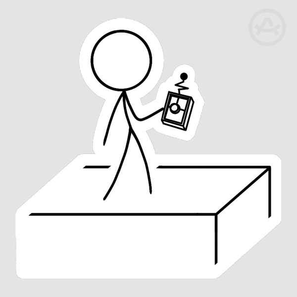 "Crossing the Pit" - Die Cut Sticker