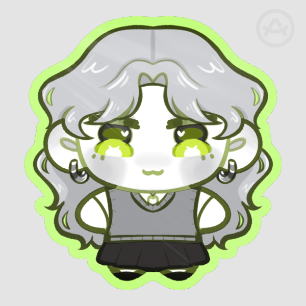 Aya Oosawa Colored Edge Die Cut Sticker
