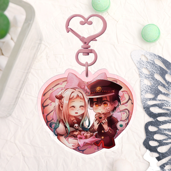 Valentines HanaNene - Colored Edge Acrylic Keychain