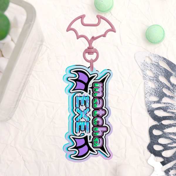 MatchaEXE Logo Rainbow Acrylic Keychain