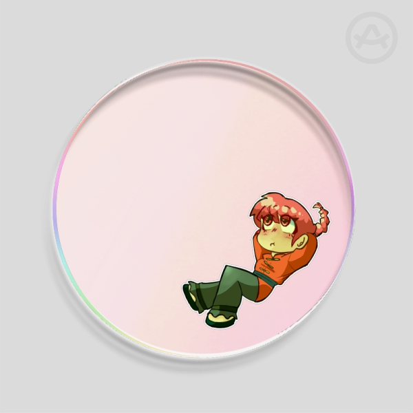 Fem Ranma Rainbow Acrylic Coaster - 3.93""(100mm), Rotundity