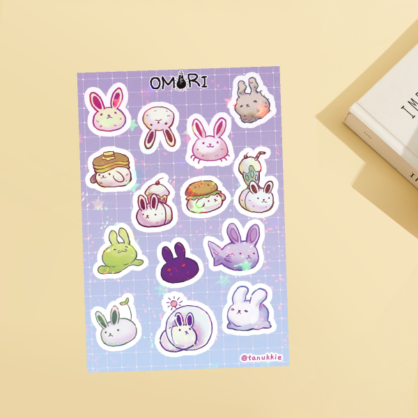 [OMORI] Bunny foes A6 Sticker Sheet