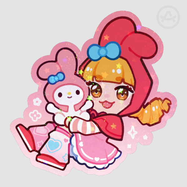 Overwatch D.Va x My Melody | Holographic Sticker