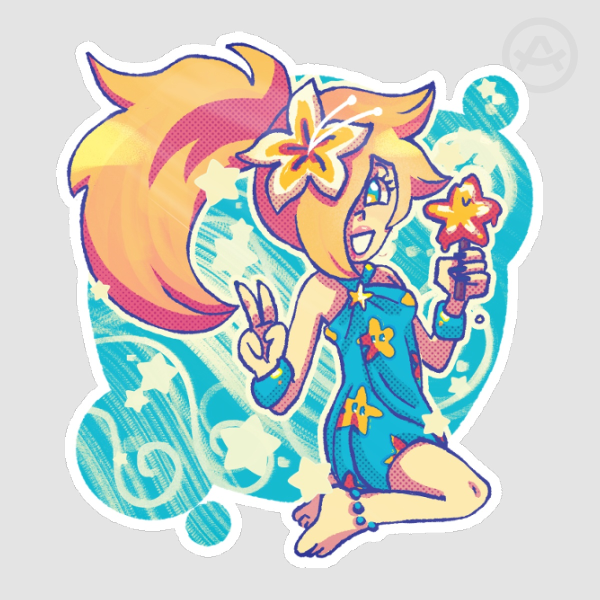 Beach Rosalina - Mario Stickers